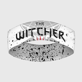 Повязка на голову 3D с принтом ВЕДЬМАК ВОЛК БРЫЗГИ КРАСОК   THE WITCHER в Новосибирске,  |  | geralt | the witcher | the witcher wild hunt | witcher | wolf | ведьмак | ведьмак 3 | волк | геральт | охотник