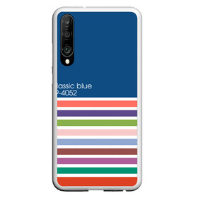 Чехол для Honor P30 с принтом Pantone цвет года (с 2012 по 2020 гг ) в Новосибирске, Силикон | Область печати: задняя сторона чехла, без боковых панелей | Тематика изображения на принте: в полоску | веб дизайнеру | декоратору | дизайнеру | институт pantone | классический синий | пантон | подарок дизайнеру | полосатый | полоска | полоски | разноцветный | синий | художнику | цвет 2020