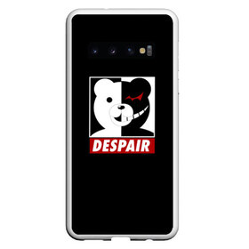 Чехол для Samsung Galaxy S10 с принтом Monokuma в Новосибирске, Силикон | Область печати: задняя сторона чехла, без боковых панелей | Тематика изображения на принте: anime | art | bear | danganronpa | japan | monokuma | аниме | арт | животное | манга | медведь | мишка | мульфильм | персонаж | плюшевый | япония