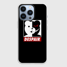 Чехол для iPhone 13 Pro с принтом Monokuma despair на черном в Новосибирске,  |  | Тематика изображения на принте: anime | art | bear | danganronpa | japan | monokuma | аниме | арт | животное | манга | медведь | мишка | мульфильм | персонаж | плюшевый | япония