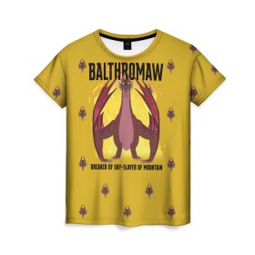 Женская футболка 3D с принтом Balthromaw в Новосибирске, 100% полиэфир ( синтетическое хлопкоподобное полотно) | прямой крой, круглый вырез горловины, длина до линии бедер | dsgnosadchaya | rick  morty | бальтрамон | джастин ройланд | дракон | дэн хармон | миссикс | плюмбус | рик и морти