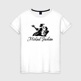 Женская футболка хлопок с принтом Танцующий в Новосибирске, 100% хлопок | прямой крой, круглый вырез горловины, длина до линии бедер, слегка спущенное плечо | майкл джексон чёрно белый силуэт