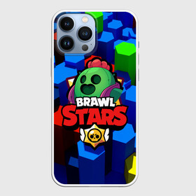 Чехол для iPhone 13 Pro Max с принтом BRAWL STARS SPIKE в Новосибирске,  |  | 8 bit | bibi | brawl stars | brock | bull | crow | dinomike | el primo | leon | mobile game | nita | poko | ricochet | stars | tara | бравл старс | ворон | леон | мобильные игры