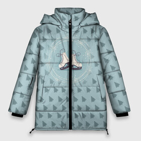 Женская зимняя куртка 3D с принтом Фигруное катание в Новосибирске, верх — 100% полиэстер; подкладка — 100% полиэстер; утеплитель — 100% полиэстер | длина ниже бедра, силуэт Оверсайз. Есть воротник-стойка, отстегивающийся капюшон и ветрозащитная планка. 

Боковые карманы с листочкой на кнопках и внутренний карман на молнии | figure skating | коньки | конькобежный спорт | фигурное катание
