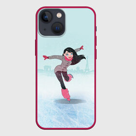 Чехол для iPhone 13 mini с принтом Фигурное катание в Новосибирске,  |  | Тематика изображения на принте: figure skating | коньки | конькобежный спорт | фигурное катание