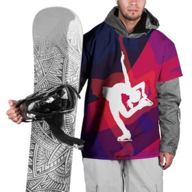 Накидка на куртку 3D с принтом Фигурное катание в Новосибирске, 100% полиэстер |  | figure skating | коньки | конькобежный спорт | фигурное катание