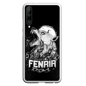 Чехол для Honor P30 с принтом Fenrir в Новосибирске, Силикон | Область печати: задняя сторона чехла, без боковых панелей | Тематика изображения на принте: fenrir | viking | vikings | викинг | викинги | волк | мех | мифология. русь | оскал | скандинавы | славяне | собака | фенрир | шерсть | язычник