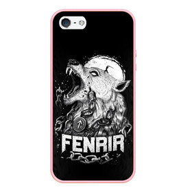 Чехол для iPhone 5/5S матовый с принтом Fenrir в Новосибирске, Силикон | Область печати: задняя сторона чехла, без боковых панелей | Тематика изображения на принте: fenrir | viking | vikings | викинг | викинги | волк | мех | мифология. русь | оскал | скандинавы | славяне | собака | фенрир | шерсть | язычник