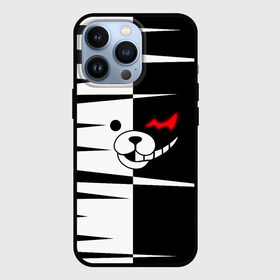 Чехол для iPhone 13 Pro с принтом MONOKUMA зубья в Новосибирске,  |  | danganronpa | monokuma | trigger happy havoc | аниме | игрушка | манга | медведь | монокума | монохром | мягкая игрушка робот | робот