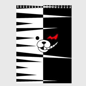 Скетчбук с принтом monokuma в Новосибирске, 100% бумага
 | 48 листов, плотность листов — 100 г/м2, плотность картонной обложки — 250 г/м2. Листы скреплены сверху удобной пружинной спиралью | Тематика изображения на принте: danganronpa | monokuma | trigger happy havoc | аниме | игрушка | манга | медведь | монокума | монохром | мягкая игрушка робот | робот