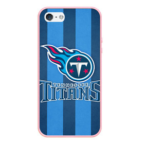 Чехол для iPhone 5/5S матовый с принтом Tennessee Titans в Новосибирске, Силикон | Область печати: задняя сторона чехла, без боковых панелей | Тематика изображения на принте: tennessee titans | американский футбол | мяч | теннесси тайтенс | футбол