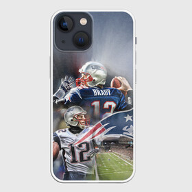 Чехол для iPhone 13 mini с принтом Brady в Новосибирске,  |  | американский футбол | мяч | футбол