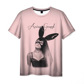Мужская футболка 3D с принтом Ariana Grande в Новосибирске, 100% полиэфир | прямой крой, круглый вырез горловины, длина до линии бедер | ariana | grande | автор | ариана | гранде | музыкальный | певица | песен | продюсер