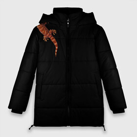 Женская зимняя куртка 3D с принтом Ручной геккон в Новосибирске, верх — 100% полиэстер; подкладка — 100% полиэстер; утеплитель — 100% полиэстер | длина ниже бедра, силуэт Оверсайз. Есть воротник-стойка, отстегивающийся капюшон и ветрозащитная планка. 

Боковые карманы с листочкой на кнопках и внутренний карман на молнии | варан | геккон | домашнее животное | игуана | любимец | люблю животных | милая ящерка | милый зверек | мой дракон | пресмыкающиеся | ручная ящерица | ручной геккон | ручной дракон | ручной зверек