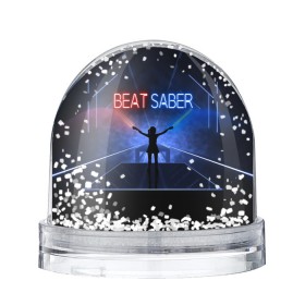 Снежный шар с принтом Beat Saber в Новосибирске, Пластик | Изображение внутри шара печатается на глянцевой фотобумаге с двух сторон | 3d | 3д | beat | saber | виртуальная | игра | реальность | ритм