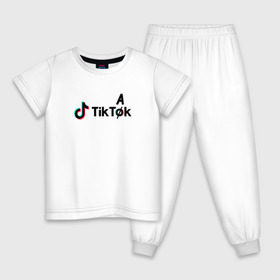Детская пижама хлопок с принтом Tik Tok - Тик Ток в Новосибирске, 100% хлопок |  брюки и футболка прямого кроя, без карманов, на брюках мягкая резинка на поясе и по низу штанин
 | Тематика изображения на принте: tik tok | приложение | сеть | социальная | тик ток