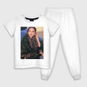 Детская пижама хлопок с принтом Анджелина Джоли в Новосибирске, 100% хлопок |  брюки и футболка прямого кроя, без карманов, на брюках мягкая резинка на поясе и по низу штанин
 | актриса | анджелина | голливуд | джоли | знаменитости | миссис смит
