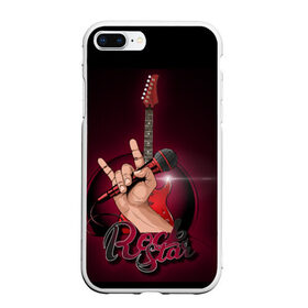 Чехол для iPhone 7Plus/8 Plus матовый с принтом Rock Star в Новосибирске, Силикон | Область печати: задняя сторона чехла, без боковых панелей | rock | музыка. | рок