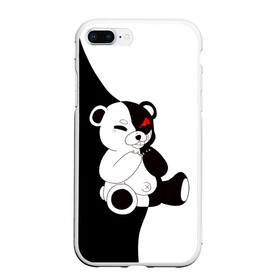 Чехол для iPhone 7Plus/8 Plus матовый с принтом Monokuma в Новосибирске, Силикон | Область печати: задняя сторона чехла, без боковых панелей | Тематика изображения на принте: danganronpa | eye | monokuma | аватар | антагонист | глаз | игрушка | медведь | монокума | мягкая | панда | робот