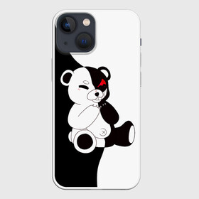 Чехол для iPhone 13 mini с принтом MONOKUMA сидит в Новосибирске,  |  | danganronpa | eye | monokuma | аватар | антагонист | глаз | игрушка | медведь | монокума | мягкая | панда | робот