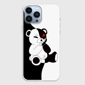 Чехол для iPhone 13 Pro Max с принтом MONOKUMA сидит в Новосибирске,  |  | Тематика изображения на принте: danganronpa | eye | monokuma | аватар | антагонист | глаз | игрушка | медведь | монокума | мягкая | панда | робот