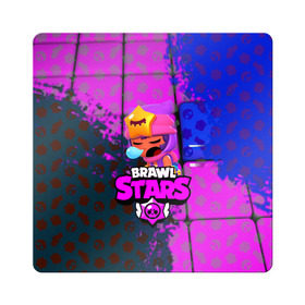 Магнит виниловый Квадрат с принтом BRAWL STARS СЭНДИ в Новосибирске, полимерный материал с магнитным слоем | размер 9*9 см, закругленные углы | Тематика изображения на принте: 8 bit | bibi | brawl stars | brock | bull | crow | dinomike | el primo | leon | mobile game | nita | poko | ricochet | stars | tara | бравл старс | ворон | леон | мобильные игры