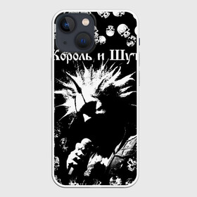 Чехол для iPhone 13 mini с принтом Король и Шут + Анархия (спина) в Новосибирске,  |  | punk | rock | skull | киш | король | король и шут | михаил горшенев | панки | рок | русский рок | черепа | шут