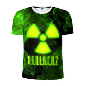Мужская футболка 3D спортивная с принтом S.T.A.L.K.E.R. 2 в Новосибирске, 100% полиэстер с улучшенными характеристиками | приталенный силуэт, круглая горловина, широкие плечи, сужается к линии бедра | chernobyl | pripyat | s.t.a.l.k.e.r. 2 | shadow of chernobyl | stalker | stalker 2 | воля | меченый | припять | свобода | свобода воля | сталкер | сталкер 2 | тени чернобыля | чернобыль