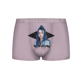 Мужские трусы 3D с принтом Billie Pink Art в Новосибирске, 50% хлопок, 50% полиэстер | классическая посадка, на поясе мягкая тканевая резинка | bad | bad guy | billi | billie | billie eilish | eilish | good girl | music | swag | айлиш | беляш | били | били айлиш | билли | билли айлиш | билли эйлиш | биляш | музка | певица | эйлиш