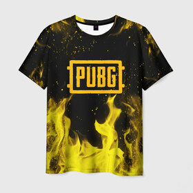 Мужская футболка 3D с принтом PUBG в Новосибирске, 100% полиэфир | прямой крой, круглый вырез горловины, длина до линии бедер | battle royal | playerunknowns battlegrounds | pubg | пабг | пубг