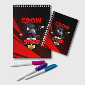 Блокнот с принтом BRAWL STARS CROW в Новосибирске, 100% бумага | 48 листов, плотность листов — 60 г/м2, плотность картонной обложки — 250 г/м2. Листы скреплены удобной пружинной спиралью. Цвет линий — светло-серый
 | Тематика изображения на принте: brawl stars | crow | leon | leon shark | leon werewolf | sally leon | shark | stars | werewolf | акула | берли | ворон | леон | леон акула | оборотень | оборотень леон | спайк | эль примо