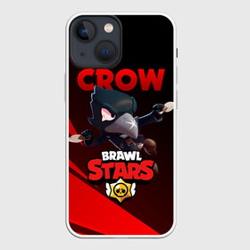 Чехол для iPhone 13 mini с принтом BRAWL STARS CROW в Новосибирске,  |  | brawl stars | crow | leon | leon shark | leon werewolf | sally leon | shark | stars | werewolf | акула | берли | ворон | леон | леон акула | оборотень | оборотень леон | спайк | эль примо