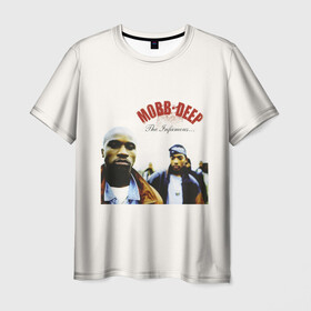 Мужская футболка 3D с принтом Mobb Deep: The Infamous в Новосибирске, 100% полиэфир | прямой крой, круглый вырез горловины, длина до линии бедер | Тематика изображения на принте: havoc | hip hop | mobb deep | prodigy | rap | the infamous | маб дип | мобб дипп | продиджи