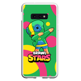 Чехол для Samsung S10E с принтом Brawl Stars Leon Dab в Новосибирске, Силикон | Область печати: задняя сторона чехла, без боковых панелей | brawl | computer | dab | dance | game | gesture | hero | leon | main | moba | stars | герой | главный | даб | драки | жест | звезды | игра | компьютерная | лев | моба | танец