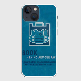 Чехол для iPhone 13 mini с принтом Rook (R6s) в Новосибирске,  |  | art | game | gign | logo | rainbow | rook | shooter | siege | six | ubisoft | арт | игра | игры | компьютерные | лого | оперативник | осада | персонаж | радуга 6 | рук | шутер