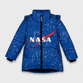 Зимняя куртка для девочек 3D с принтом NASA в Новосибирске, ткань верха — 100% полиэстер; подклад — 100% полиэстер, утеплитель — 100% полиэстер. | длина ниже бедра, удлиненная спинка, воротник стойка и отстегивающийся капюшон. Есть боковые карманы с листочкой на кнопках, утяжки по низу изделия и внутренний карман на молнии. 

Предусмотрены светоотражающий принт на спинке, радужный светоотражающий элемент на пуллере молнии и на резинке для утяжки. | nasa | streetwear. | наса