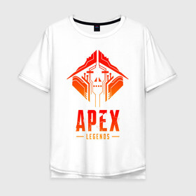 Мужская футболка хлопок Oversize с принтом APEX LEGENDS CRYPTO в Новосибирске, 100% хлопок | свободный крой, круглый ворот, “спинка” длиннее передней части | apex | apex legends | legend | legends. | апекс игра | апекс легенд | апекс легендc