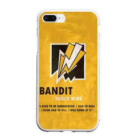 Чехол для iPhone 7Plus/8 Plus матовый с принтом Bandit (R6s) в Новосибирске, Силикон | Область печати: задняя сторона чехла, без боковых панелей | art | bandit | game | logo | rainbow | shooter | siege | six | ubisoft | арт | бандит | игра | игры | компьютерные | лого | оперативник | осада | персонаж | радуга 6 | шутер