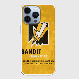 Чехол для iPhone 13 Pro с принтом Bandit (R6s) в Новосибирске,  |  | Тематика изображения на принте: art | bandit | game | logo | rainbow | shooter | siege | six | ubisoft | арт | бандит | игра | игры | компьютерные | лого | оперативник | осада | персонаж | радуга 6 | шутер