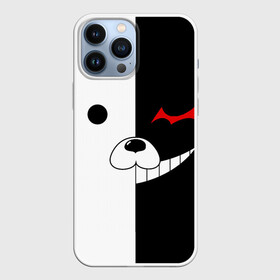 Чехол для iPhone 13 Pro Max с принтом Monokuma в Новосибирске,  |  | Тематика изображения на принте: anime | character | dangan ronpa | kawai | manga | аниме | анимэ | глаз | данганронпа | двухцветная | директор | злодей | из | изображение | кавай | крутой | лицо | манга | медведь | милый | мишка | на груди | необычный | нос