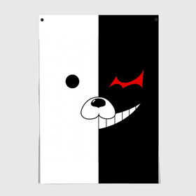 Постер с принтом Monokuma в Новосибирске, 100% бумага
 | бумага, плотность 150 мг. Матовая, но за счет высокого коэффициента гладкости имеет небольшой блеск и дает на свету блики, но в отличии от глянцевой бумаги не покрыта лаком | anime | character | dangan ronpa | kawai | manga | аниме | анимэ | глаз | данганронпа | двухцветная | директор | злодей | из | изображение | кавай | крутой | лицо | манга | медведь | милый | мишка | на груди | необычный | нос