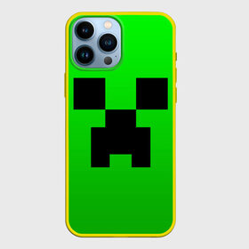 Чехол для iPhone 13 Pro Max с принтом MINECRAFT CREEPER | КРИПЕР в Новосибирске,  |  | Тематика изображения на принте: block | criper | cube | minecraft | pixel | блок | геометрия | крафт | крипер | кубики | майнкрафт | пиксели