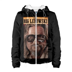 Женская куртка 3D с принтом The Big Lebowski в Новосибирске, ткань верха — 100% полиэстер, подклад — флис | прямой крой, подол и капюшон оформлены резинкой с фиксаторами, два кармана без застежек по бокам, один большой потайной карман на груди. Карман на груди застегивается на липучку | big | lebowski | the | большой | кинофильм | лебовски