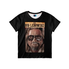 Детская футболка 3D с принтом The Big Lebowski в Новосибирске, 100% гипоаллергенный полиэфир | прямой крой, круглый вырез горловины, длина до линии бедер, чуть спущенное плечо, ткань немного тянется | big | lebowski | the | большой | кинофильм | лебовски