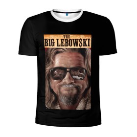 Мужская футболка 3D спортивная с принтом The Big Lebowski в Новосибирске, 100% полиэстер с улучшенными характеристиками | приталенный силуэт, круглая горловина, широкие плечи, сужается к линии бедра | Тематика изображения на принте: big | lebowski | the | большой | кинофильм | лебовски