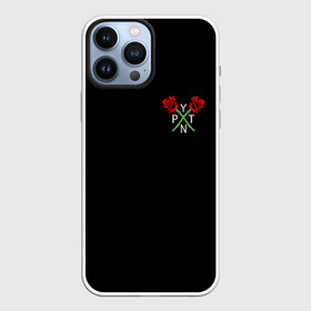 Чехол для iPhone 13 Pro Max с принтом PAYTON MOORMEIER (НА СПИНЕ) в Новосибирске,  |  | flower | payton moormeier | roses | tiktok | автограф payton | блогер | пейтон | пейтон моормиер | розы | тикток | тиктокер | цветы | ютубер