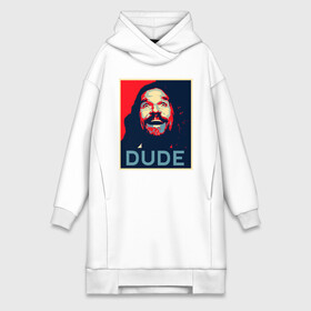 Платье-худи хлопок с принтом Dude Libowski в Новосибирске,  |  | 2020 | abide | art | big lebowski | dude | english | film | movie | poster | retro | tr | актёр | америка | английский | арт | большой лебовски | братья | год | джефф бриджес | звёзды | кино | лебовский | леон | на английском | надпись