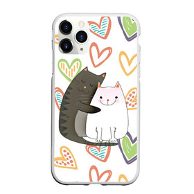 Чехол для iPhone 11 Pro матовый с принтом Сладкая парочка в Новосибирске, Силикон |  | Тематика изображения на принте: 14 февраля | 8 марта | валентинов день | верность | влюбленность | влюбленные | вместе навсегда | двое | девичник | девушке | кот | коты | кошка | кошки | любимая | любимый | люблю | люблю тебя | мы с то