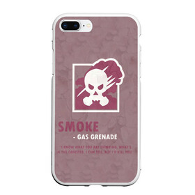 Чехол для iPhone 7Plus/8 Plus матовый с принтом Smoke (R6s) в Новосибирске, Силикон | Область печати: задняя сторона чехла, без боковых панелей | Тематика изображения на принте: art | game | logo | rainbow | shooter | siege | six | smoke | ubisoft | арт | газ | игра | игры | компьютерные | лого | оперативник | осада | персонаж | радуга 6 | следж | слэдж | смоук | шутер