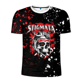 Мужская футболка 3D спортивная с принтом Stigmata в Новосибирске, 100% полиэстер с улучшенными характеристиками | приталенный силуэт, круглая горловина, широкие плечи, сужается к линии бедра | music | rock | stigmata | альтернатива | музыка | рок | стигмата | тарас уманскии
